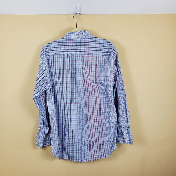 Tommy Hilfiger Grid Print Button Down Shirt Men's Size M - Picture 2 of 11